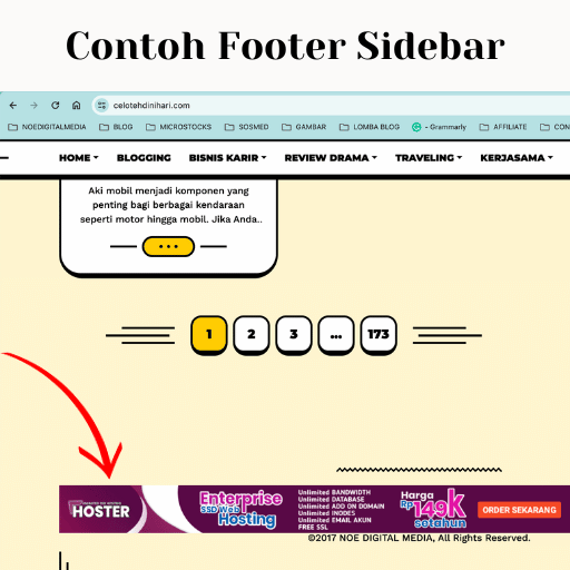Contoh Footer Sidebar