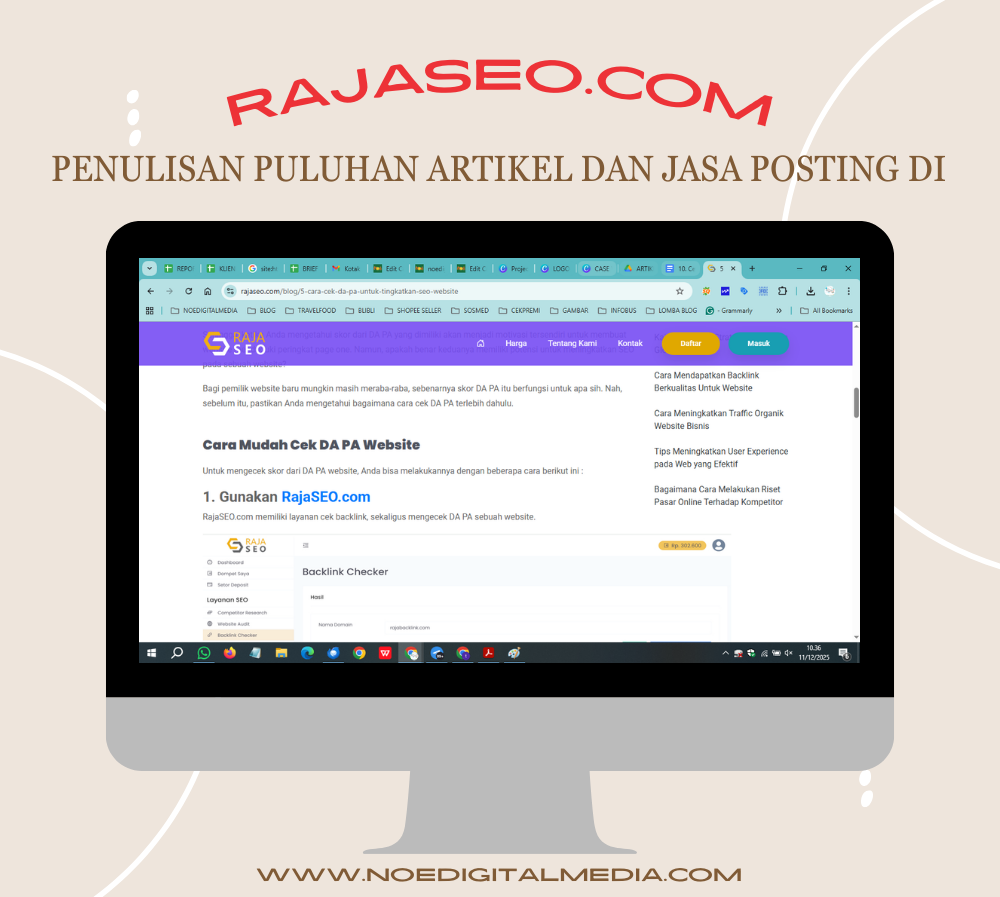 JASA BACKLINK DAN JASA PENULISAN ARTIKEL NOE DIGITAL MEDIA JASA BACKLINK DAN JASA PENULISAN ARTIKEL NOE DIGITAL MEDIA